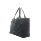 Chanel Travel Line Tote Nylon Black Plaid Pattern RI — view 3