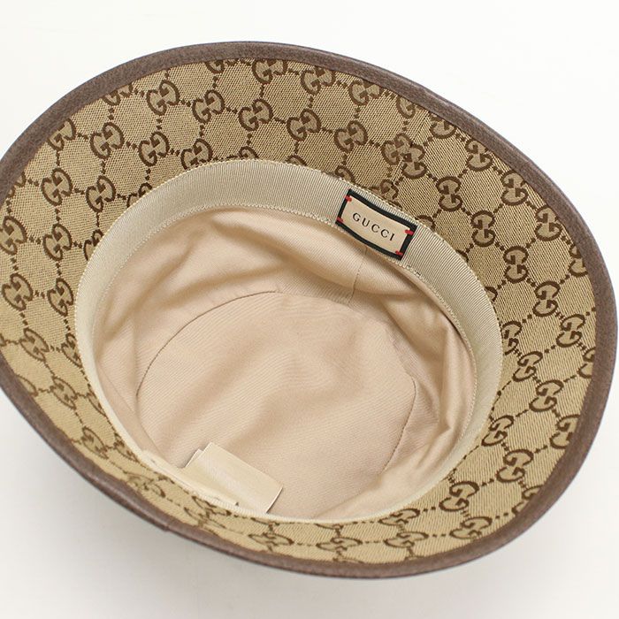 Gucci Fedora Hat GG Canvas Hat Cotton — view 6