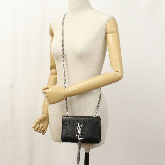 Saint Laurent Chain Shoulder Bag Leather — view 8