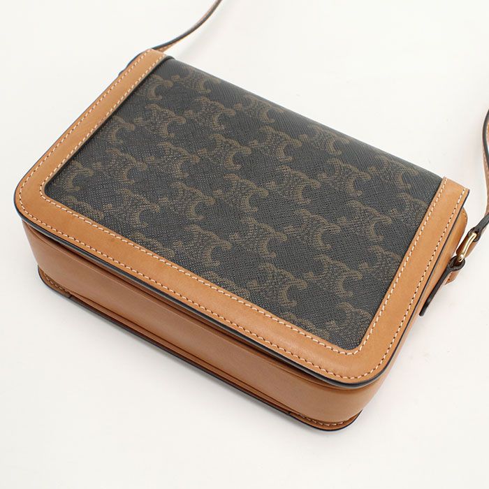 Celine Triomphe Canvas Crossbody Shoulder Bag Calf — view 2
