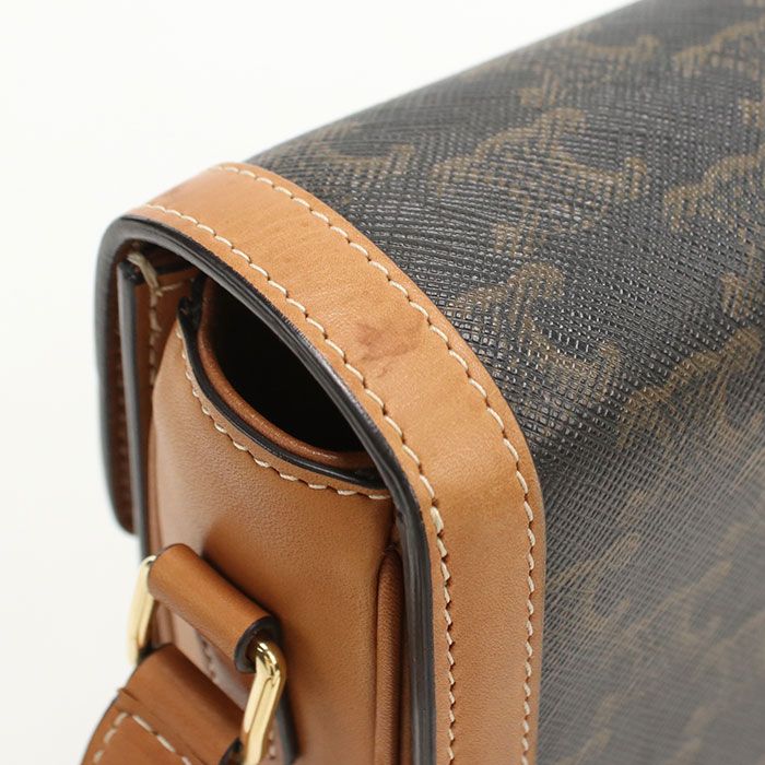 Celine Triomphe Canvas Crossbody Shoulder Bag Calf — view 6