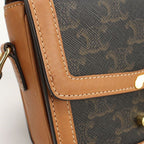 Celine Triomphe Canvas Crossbody Shoulder Bag Calf — view 7