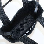 Loewe Tote Mini 2-Way Font Basket Raffia Leather — view 3