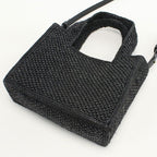 Loewe Tote Mini 2-Way Font Basket Raffia Leather — view 2