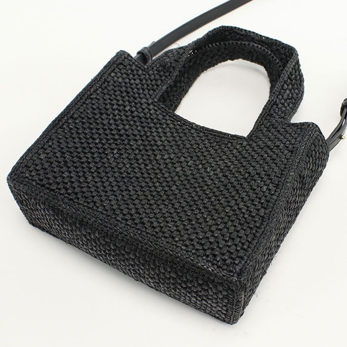 Loewe Tote Mini 2-Way Font Basket Raffia Leather — view 2