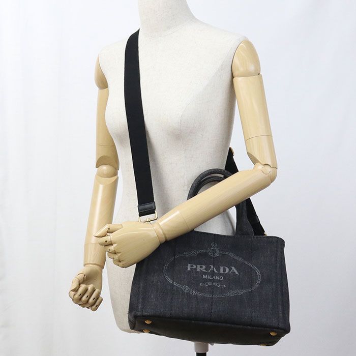 Prada 2-Way Canapa Tote Cotton Canvas — view 9