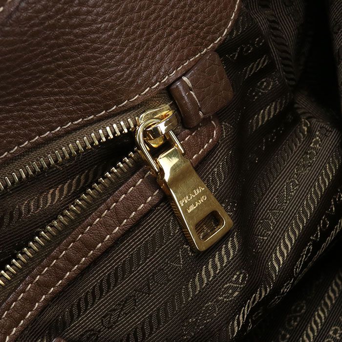 Prada Tote Nylon Totes Brown — view 8