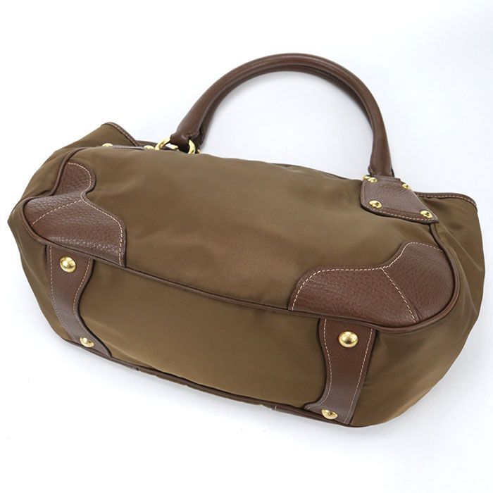 Prada Tote Nylon Totes Brown — view 2