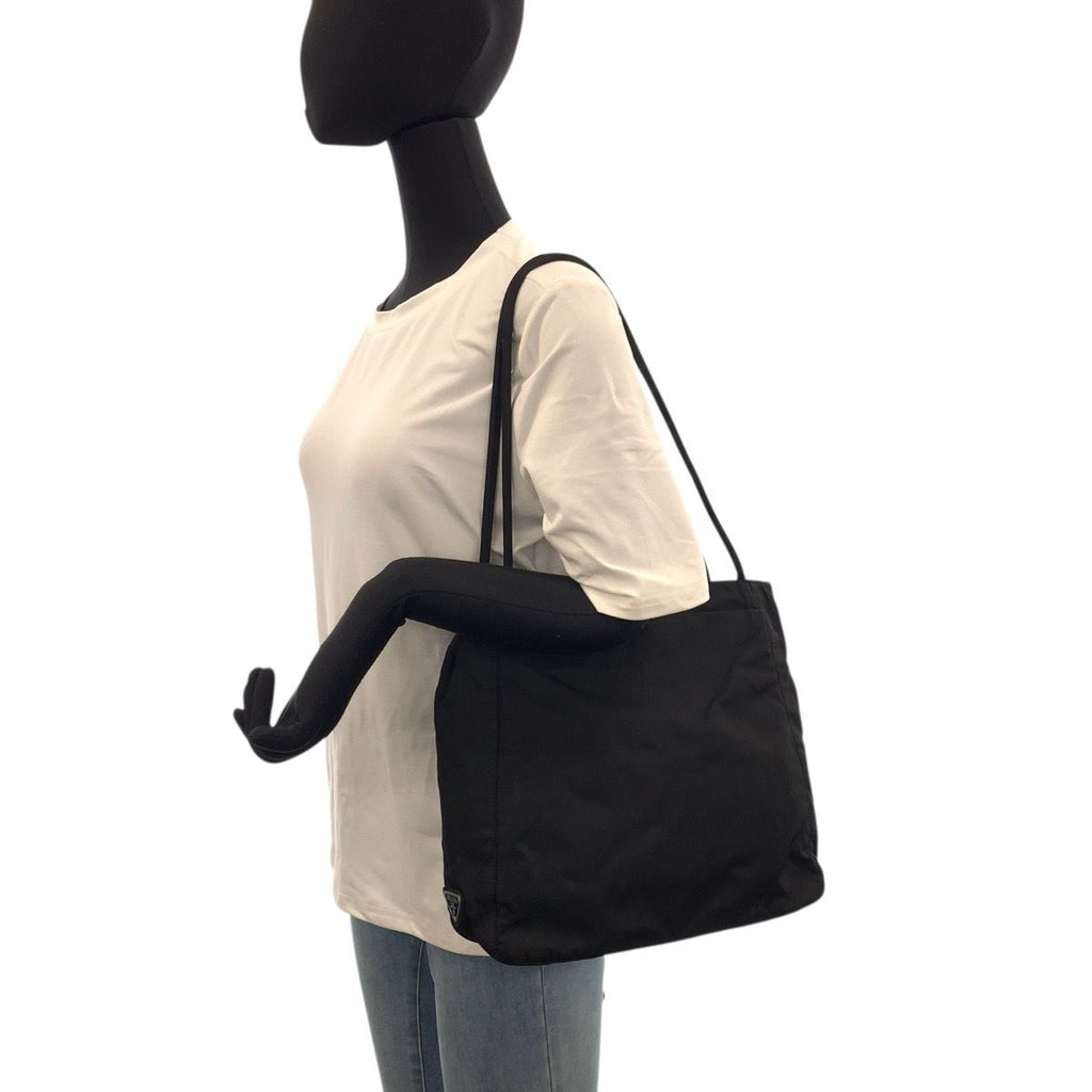 Prada Tessuto Black Nylon Shoulder Bag — view 7
