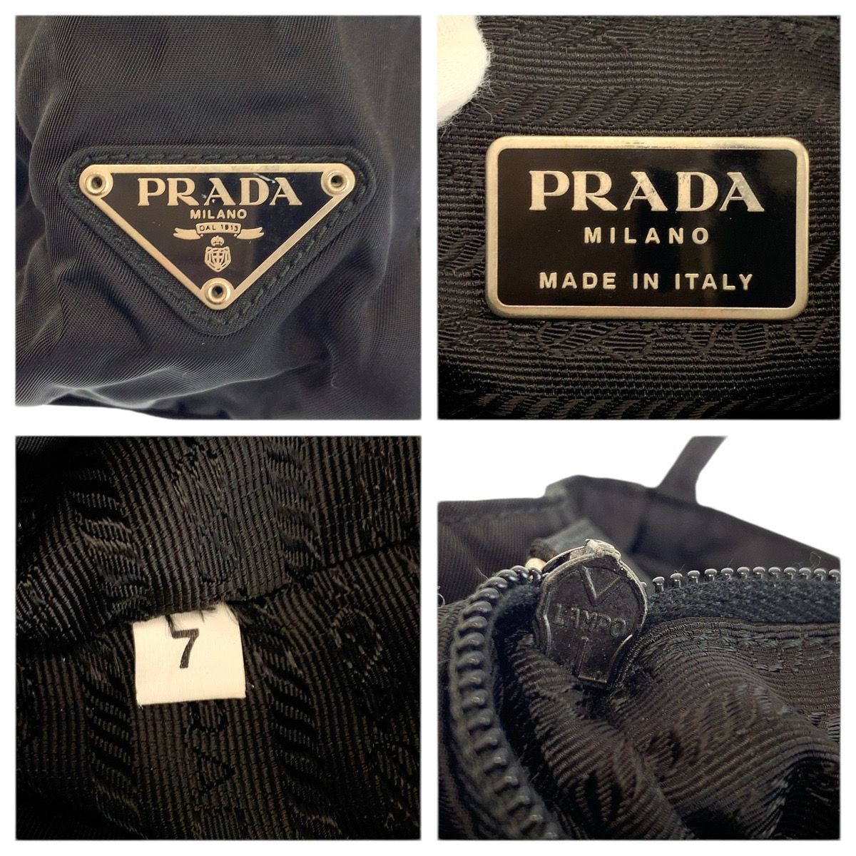 Prada Tessuto Black Nylon Shoulder Bag — view 4