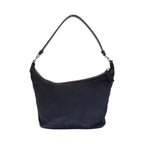Prada Tessuto Black Silver Nylon Leather Handbag Pouch — view 2