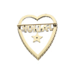 Dior Brooch Metal Rhinestone Gold — view 2