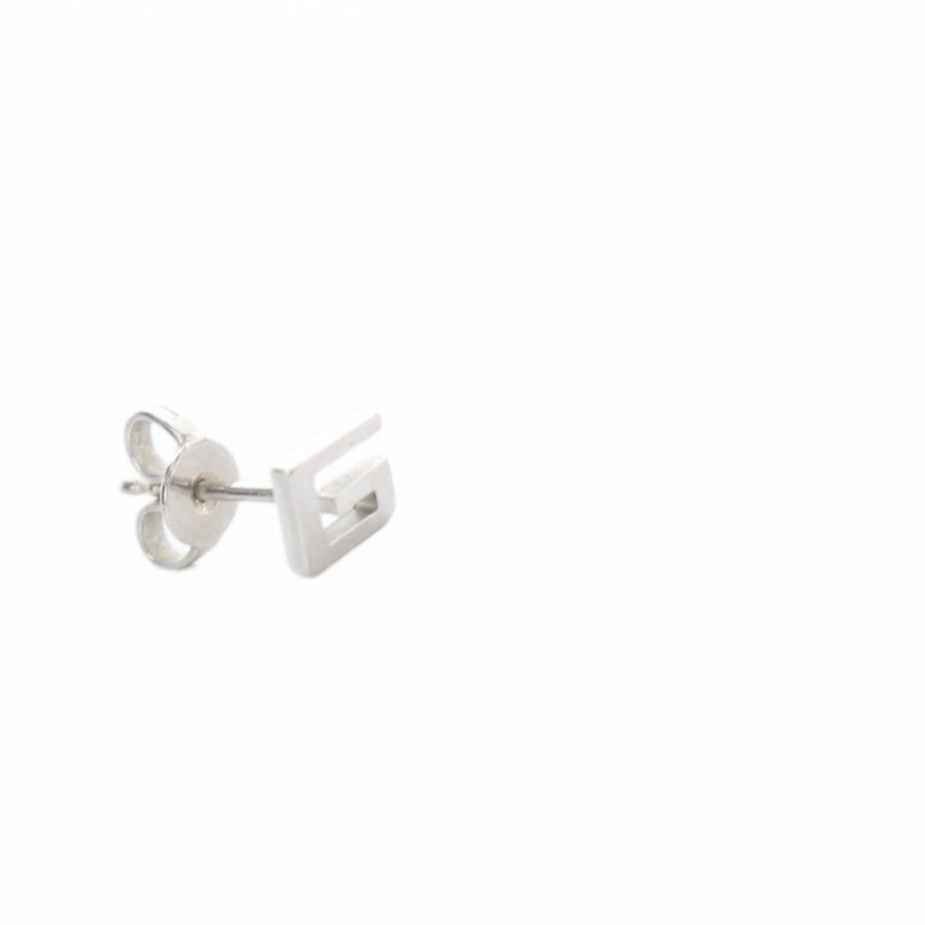 Gucci Motif One Earrings 750 White Gold — view 5