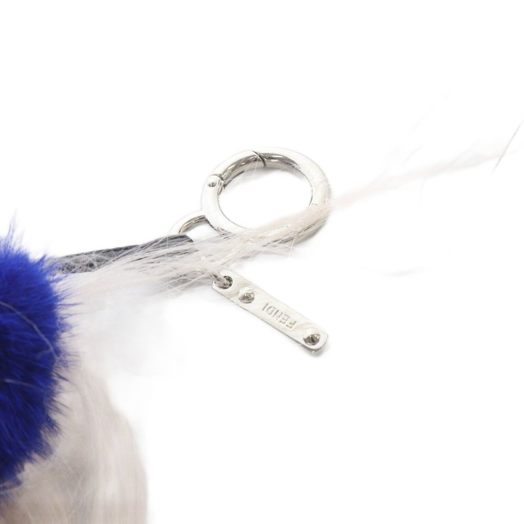 Fendi Bag Bugs Charm Key Holder Blue Pink — view 6