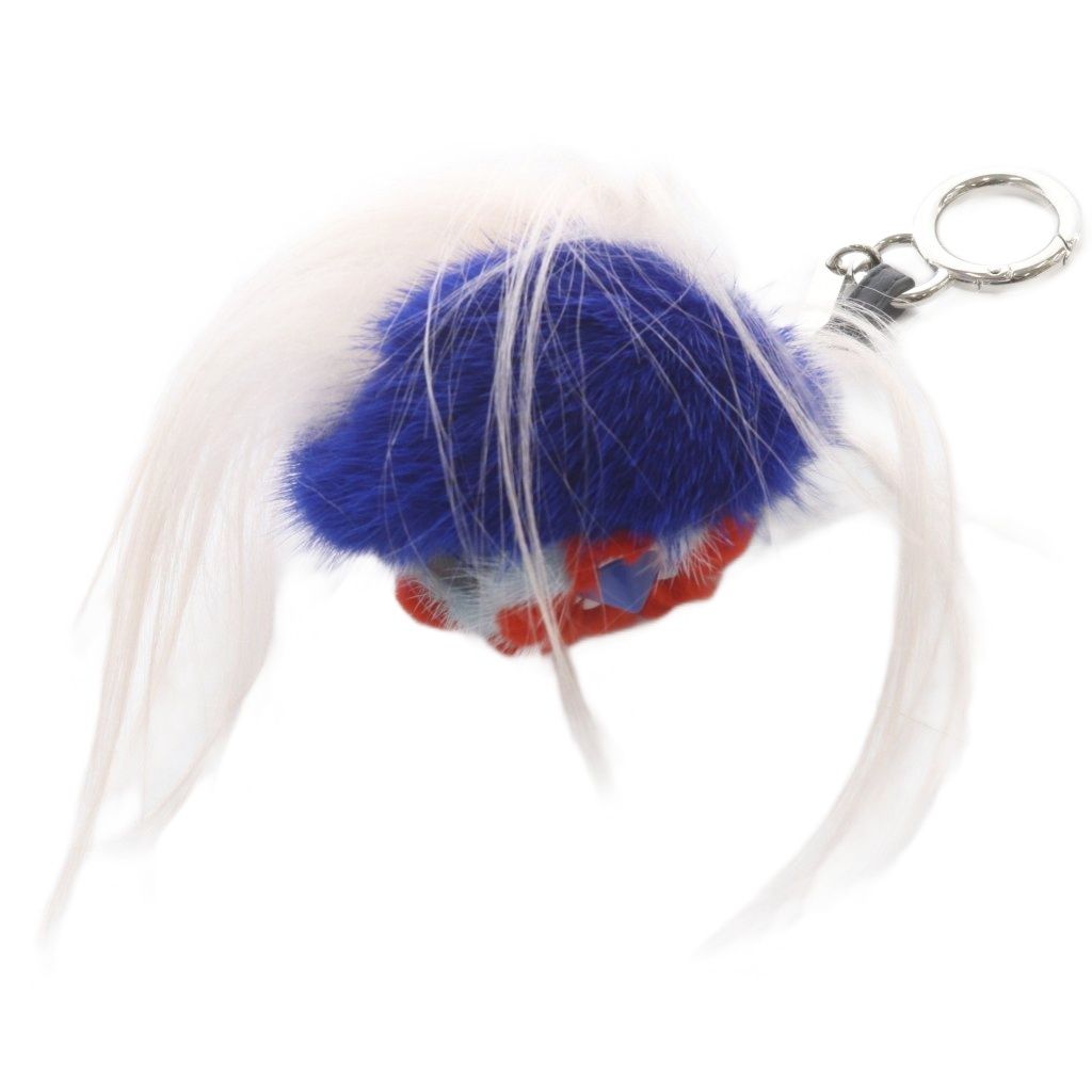 Fendi Bag Bugs Charm Key Holder Blue Pink — view 2