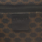 Celine Macadam Pattern Tote Shoulder Bag Leather Brown Black — view 3