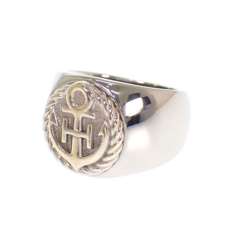 Hermes Cargo Ring Anchor Marine Star Silver — view 4