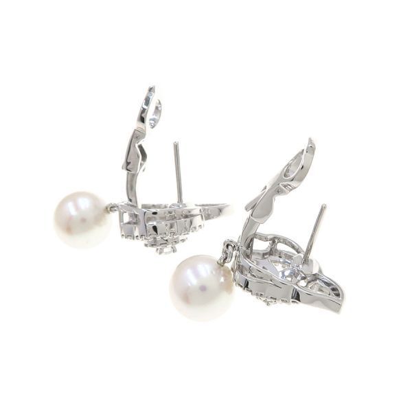 Chanel Camellia Diamond Pearl Earrings — view 5