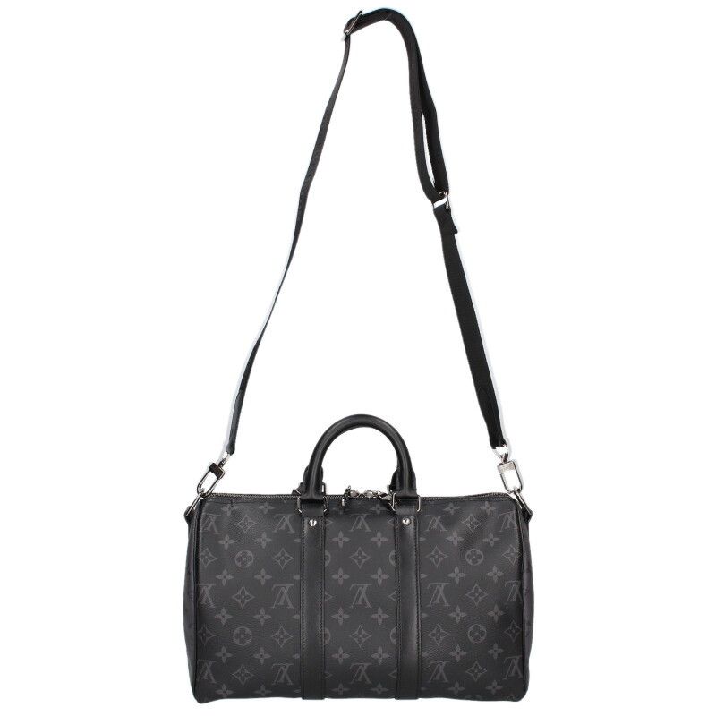 Louis Vuitton Keepall 35 Monogram Eclipse Leather Shoulder Bag 35 — view 2