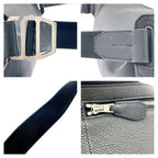 Hermes Color City Slide Cross GM Silver Black Belt Bag — view 9