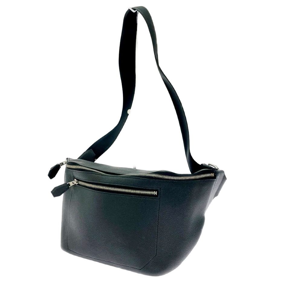Hermes Color City Slide Cross GM Silver Black Belt Bag — view 3