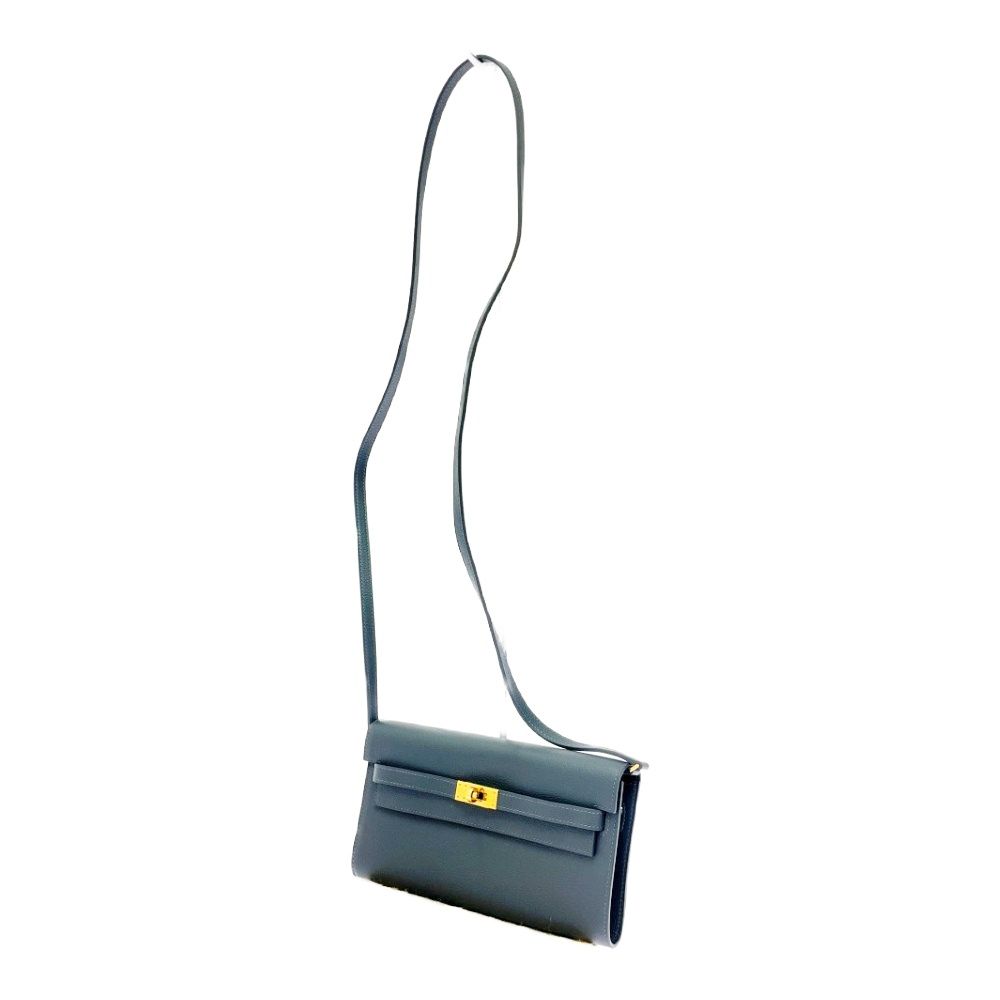 Hermes Kelly Wallet Long to Go Ardoise — view 3