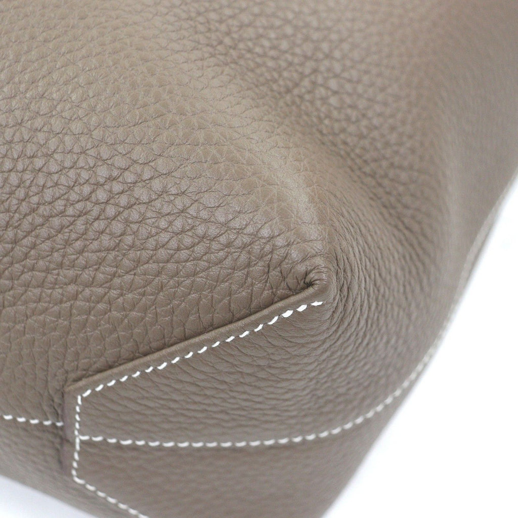 Hermes Double Sens 45 Taurillon Clemence Leather Tote Etoupe Bourg Nuit — view 8