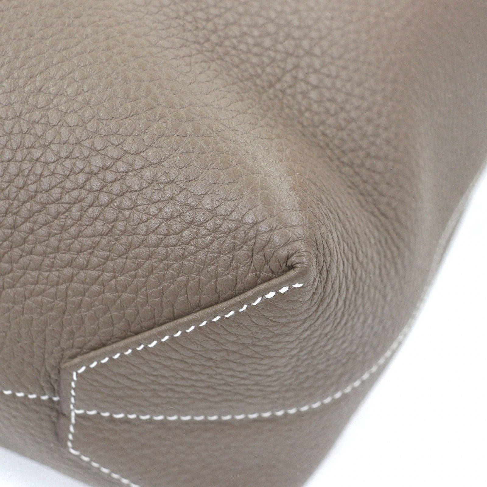 Hermes Double Sens 45 Taurillon Clemence Leather Tote Etoupe Bourg Nuit — view 8