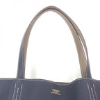 Hermes Double Sens 45 Taurillon Clemence Leather Tote Etoupe Bourg Nuit — view 9
