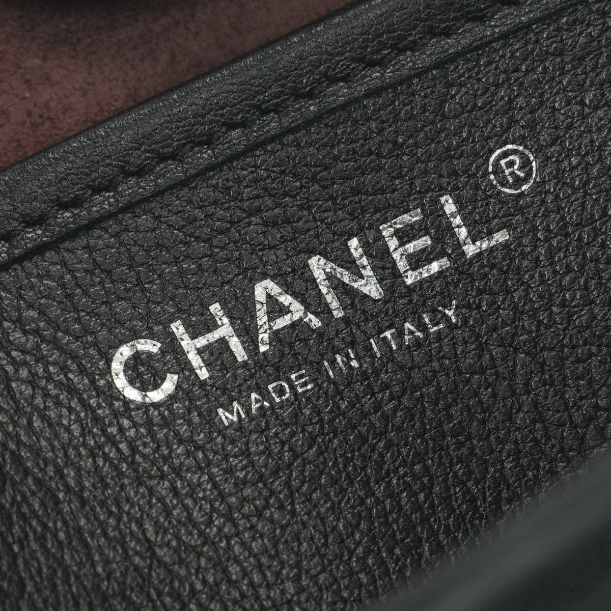 Chanel Quilted Tote Shoulder Bag Calfskin Black Silver CC Logo — view 8