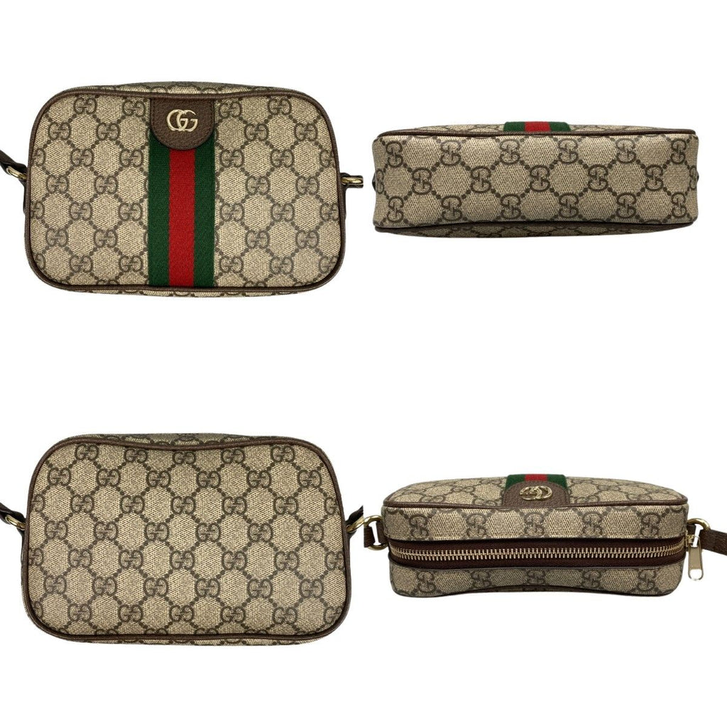 Gucci Small Camera Bag GG Supreme Beige & Dark Brown — view 2