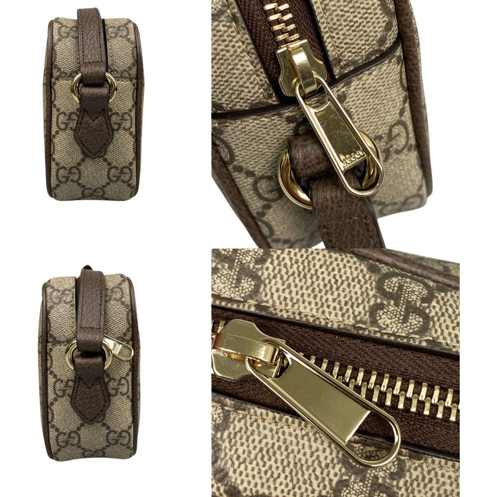 Gucci Small Camera Bag GG Supreme Beige & Dark Brown — view 3