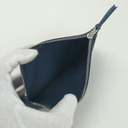 Hermes Dogon GM Duo Wallet Color Azur Blue Silver Pouch Coin Purse — view 7