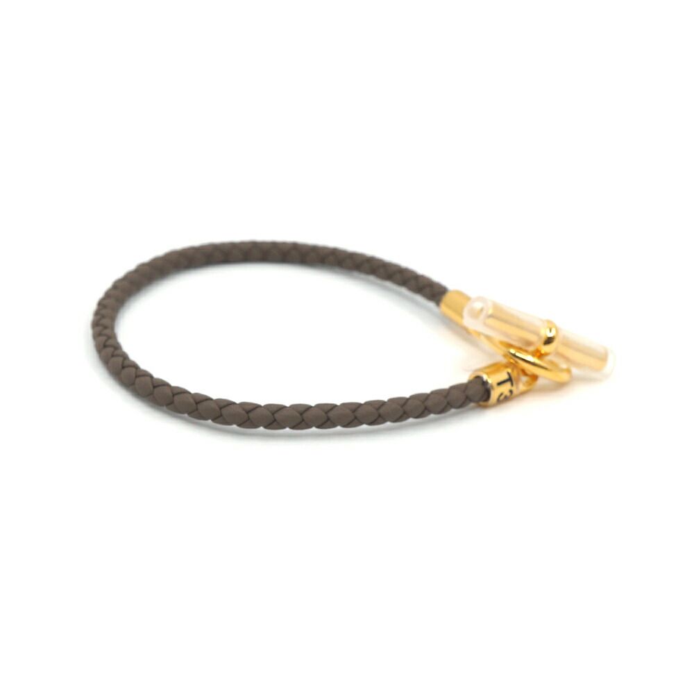 Hermes Bracelet Glenan Etoupe Gray Gold Small — view 4