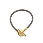 Hermes Bracelet Glenan Etoupe Gray Gold Small — view 8