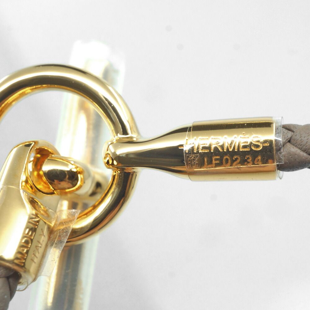 Hermes Bracelet Glenan Etoupe Gray Gold Small — view 6