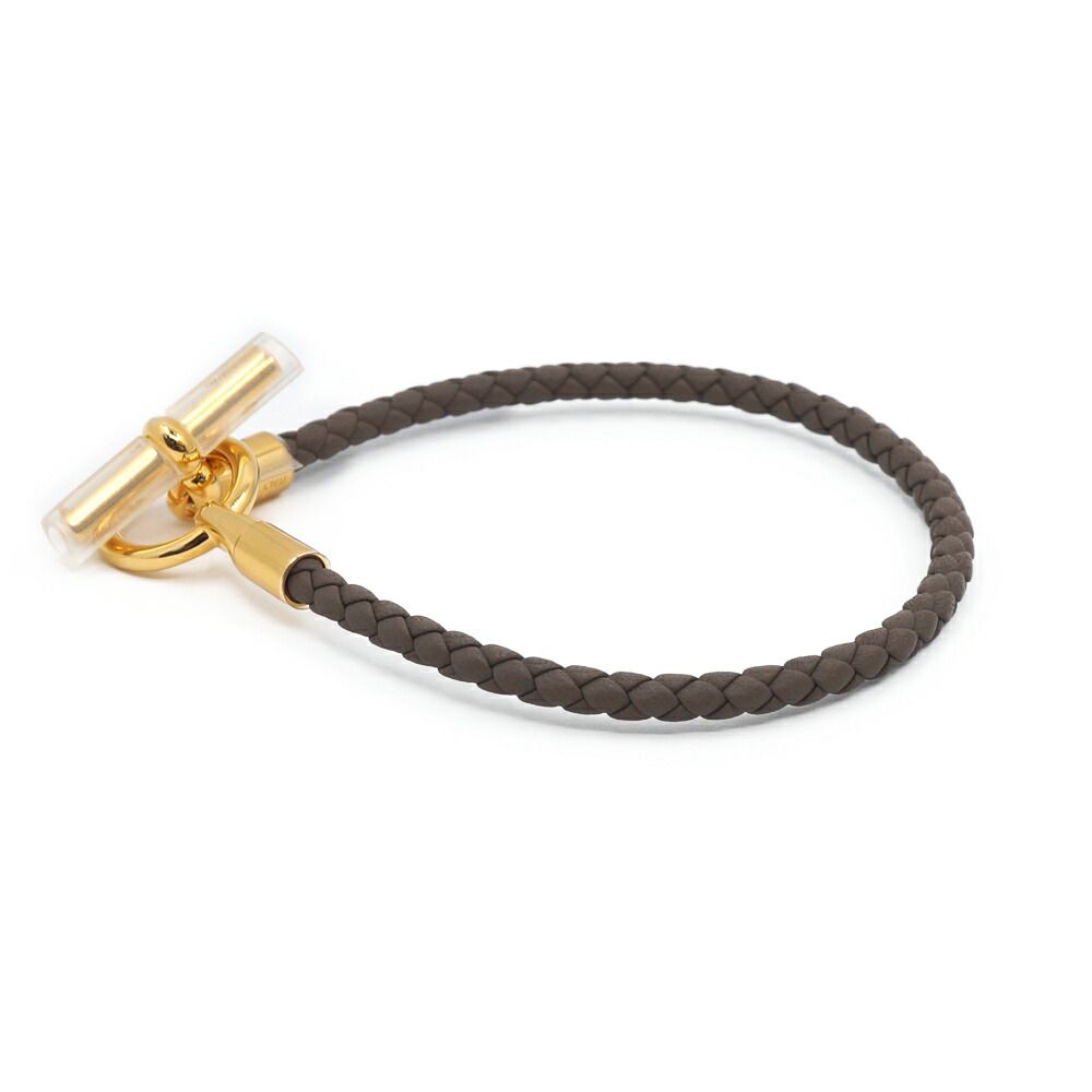 Hermes Bracelet Glenan Etoupe Gray Gold Small — view 3