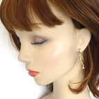 Hermes Earrings Chaine D'ancre Hoop Diamond Total 18k Pink Gold — view 6