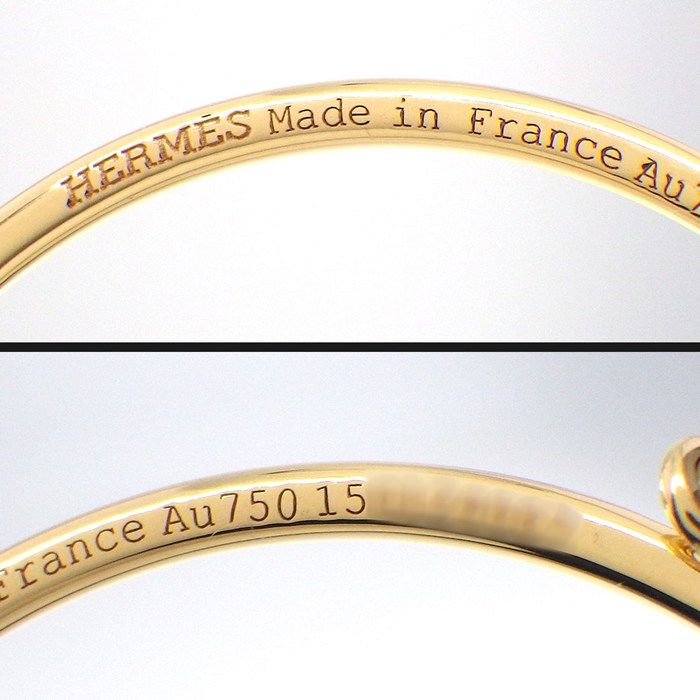 Hermes Earrings Chaine D'ancre Hoop Diamond Total 18k Pink Gold — view 5
