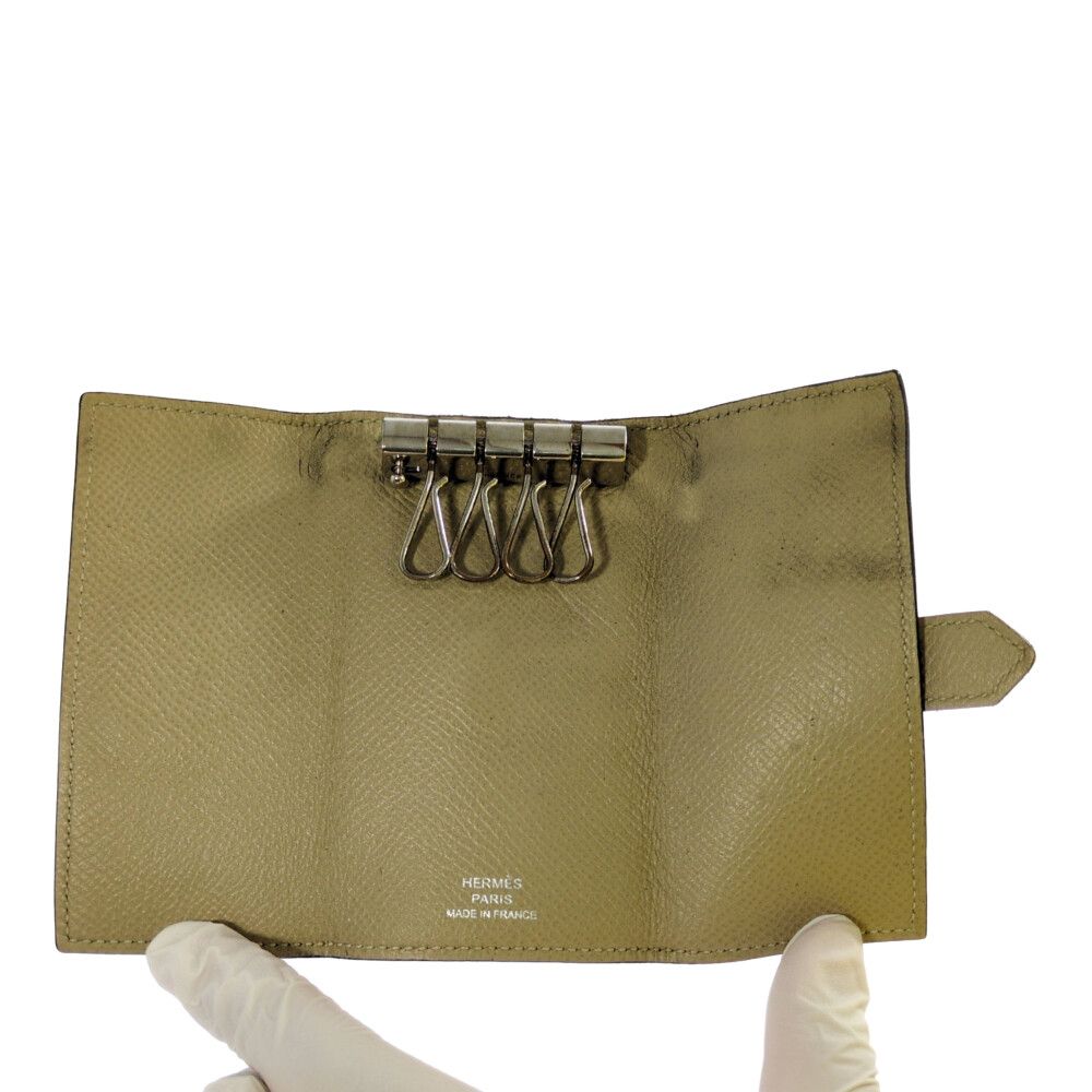 Hermes Bearn 4 Key Case Beige Key Holder — view 5