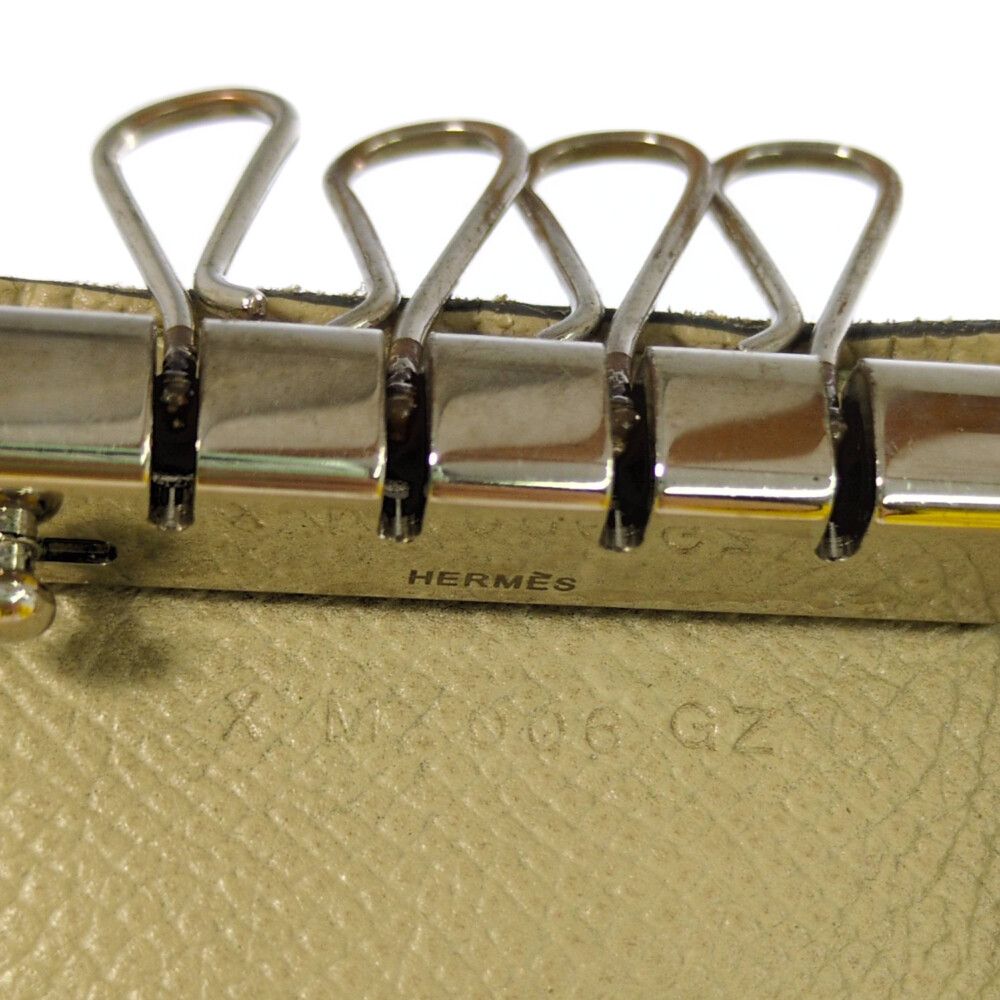 Hermes Bearn 4 Key Case Beige Key Holder — view 7