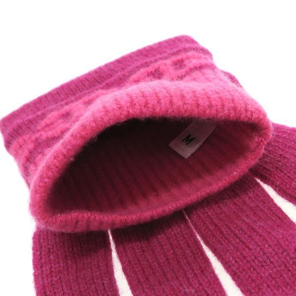 Hermes Knit Gloves Red — view 4