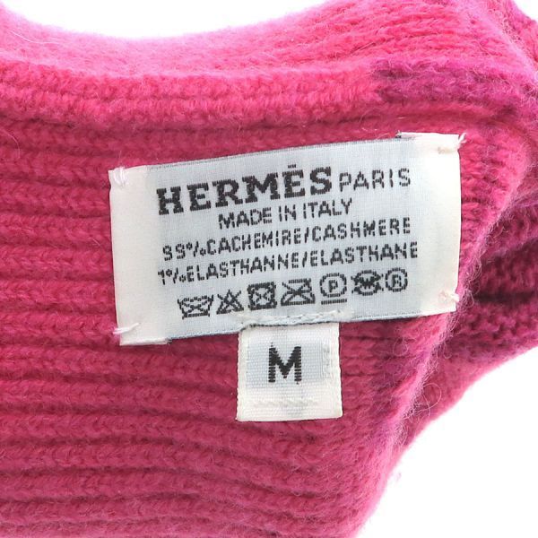 Hermes Knit Gloves Red — view 6