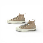 Dior Walkndior Sneakers Shoes Knit Rubber Pink Beige Logo High Cut — view 3