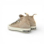 Dior Walkndior Sneakers Shoes Knit Rubber Pink Beige Logo High Cut — view 4