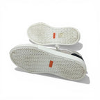 Hermes Get Sneakers Shoes Canvas Leather Gray White Black Low Cut Logo — view 6