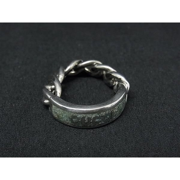 Gucci Chain Ring Silver Mint Green