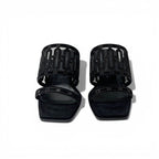 Hermes Gioia Sandals Shoes Suede Mesh Black Mule — view 3