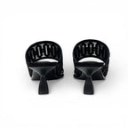 Hermes Gioia Sandals Shoes Suede Mesh Black Mule — view 5
