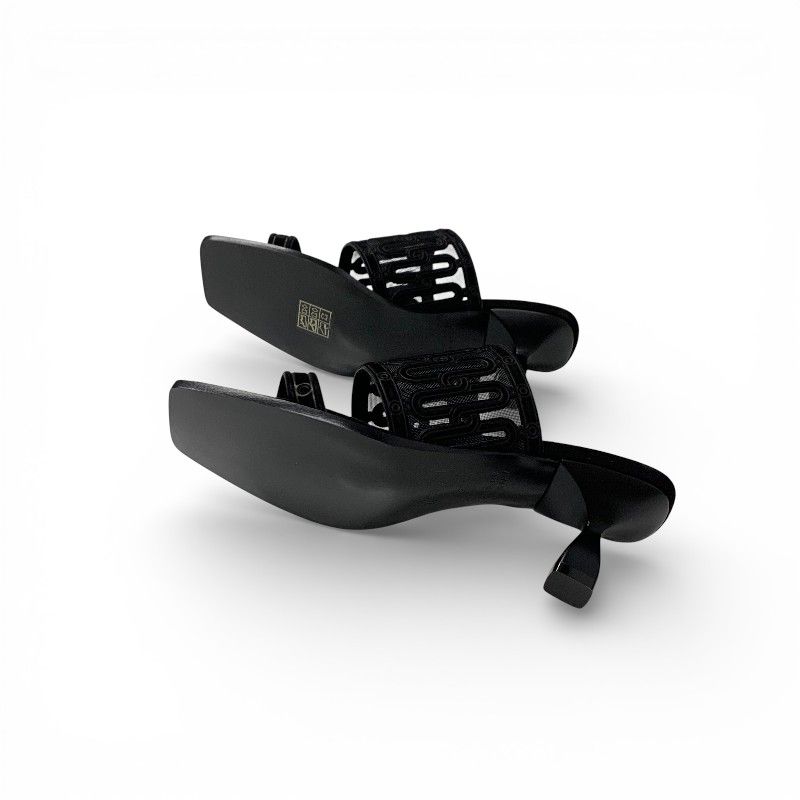 Hermes Gioia Sandals Shoes Suede Mesh Black Mule — view 6
